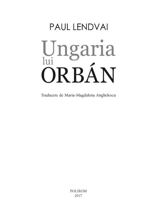 Copertă produs Ungaria lui Orb&aacute;n - gallery big 5