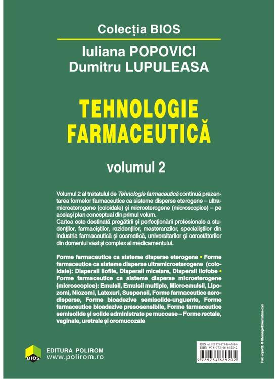 Copertă produs Tehnologie farmaceutică. (Vol. II) - gallery big 2