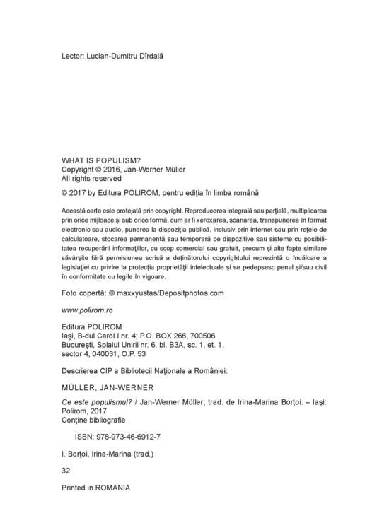 Copertă produs Ce este populismul? - gallery big 4