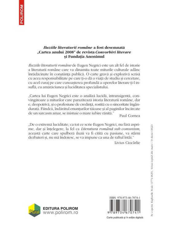 Copertă produs Iluziile literaturii rom&acirc;ne - gallery big 2
