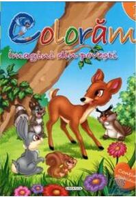Copertă produs Colorăm 1: Imagini din povești (Conține abțibilduri)