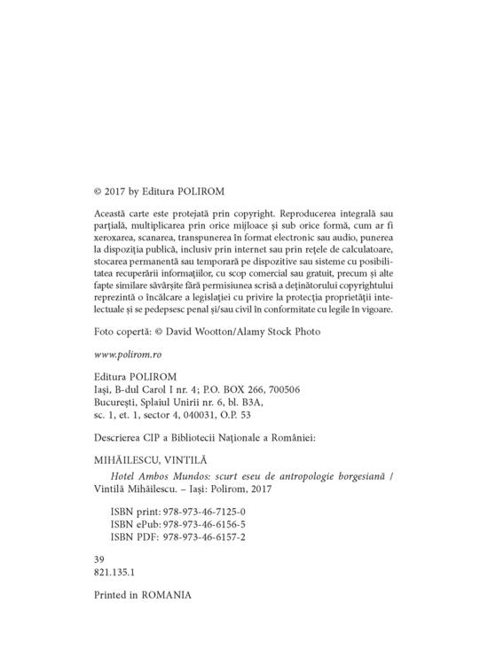 Copertă produs Hotel Ambos Mundos. Scurt eseu de antropologie borgesiană - gallery big 4