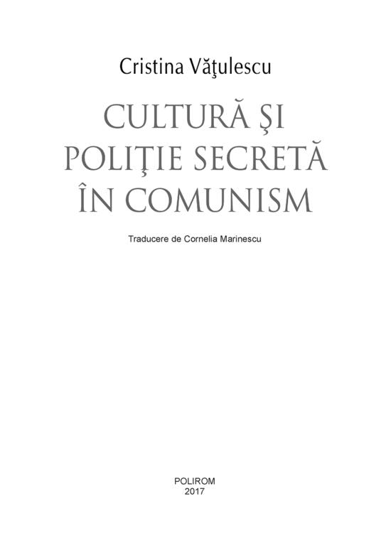 Copertă produs Cultură şi poliție secretă în comunism - gallery big 6