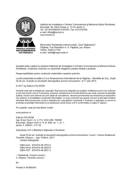 Copertă produs După 25 de ani. Evaluări şi reevaluări istoriografice privind comunismul - gallery big 5