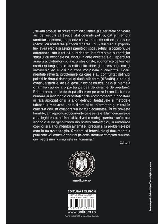 Copertă produs Vieţi &icirc;n umbra trecutului. Supraviețuirea și integrarea socioprofesională a familiilor foștilor deținuți politici &icirc;n comunism. Mărturii şi documente. (vol. I) - gallery big 2