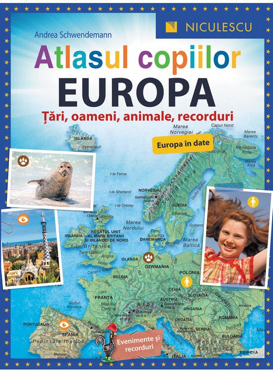 Copertă produs Atlasul copiilor. EUROPA. Ţări, oameni, animale, recorduri - gallery big 1