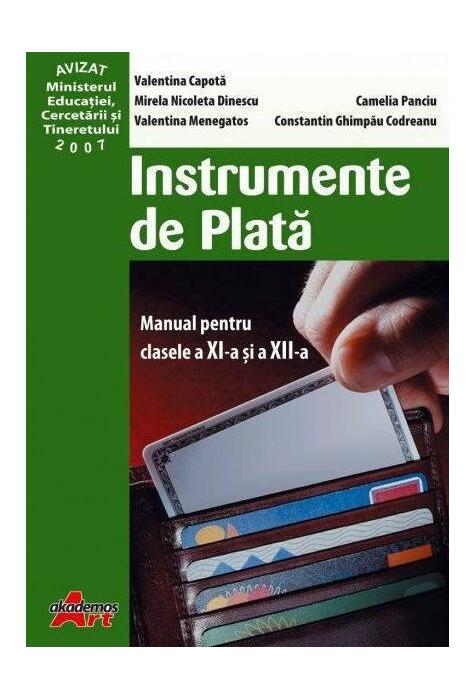 Copertă produs Instrumente de plată. Manual pentru clasele a XI-a și a XII-a