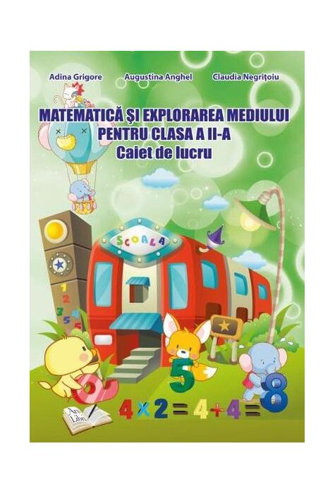 Copertă produs Matematică și explorarea mediului. Clasa II.Caiet de lucru