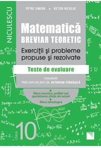 Copertă produs Matematică. clasa a X-a. Breviar teoretic - Filiera teoretică, Știintele Naturii