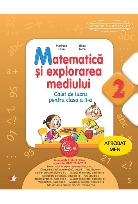 Copertă produs Matematică și explorarea mediului. Caiet de lucru pentru clasa a II-a