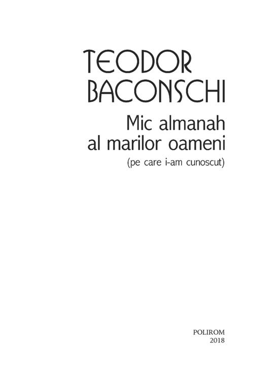 Copertă produs Mic almanah al marilor oameni (pe care i-am cunoscut) - gallery big 5