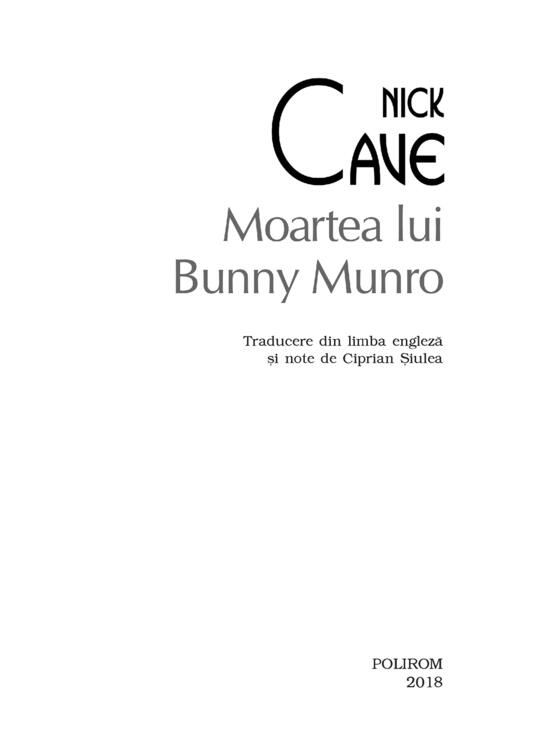 Copertă produs Moartea lui Bunny Munro (Top 10+) - gallery big 4