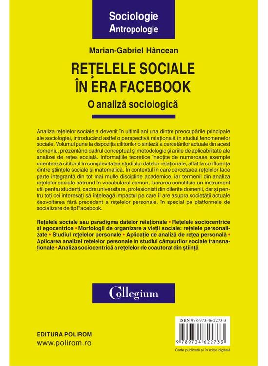 Copertă produs Reţelele sociale &icirc;n era Facebook. O analiză sociologică - gallery big 2