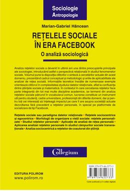 Copertă produs Reţelele sociale &icirc;n era Facebook. O analiză sociologică
