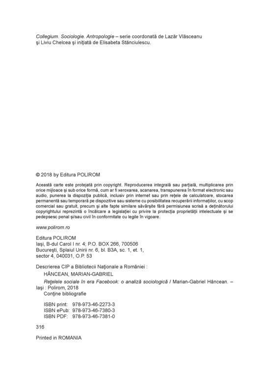 Copertă produs Reţelele sociale &icirc;n era Facebook. O analiză sociologică - gallery big 5
