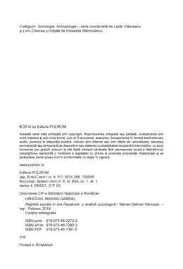 Copertă produs Reţelele sociale &icirc;n era Facebook. O analiză sociologică