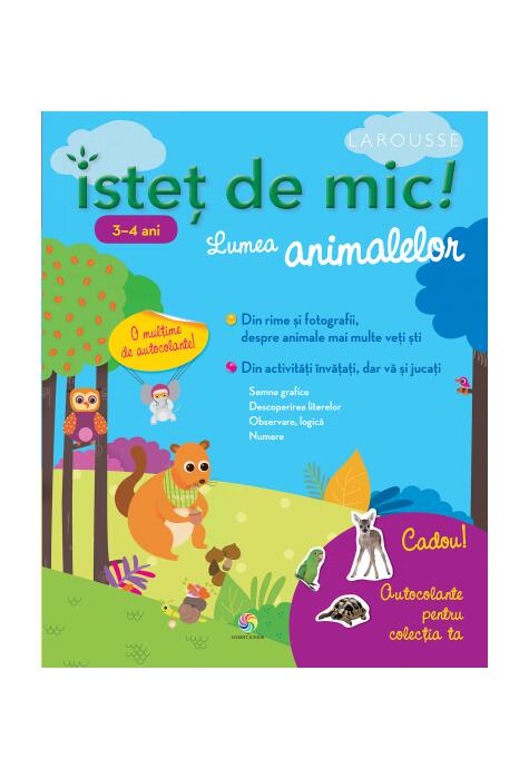 Copertă produs Isteț de mic! Lumea animalelor pentru 3-4 ani. Caiet de activități