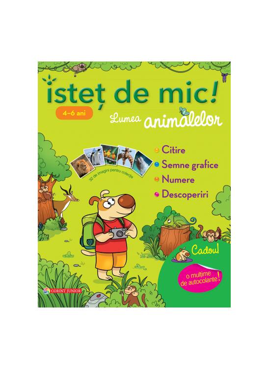 Copertă produs Isteț de mic. Lumea animalelor pentru 4-6 ani. Caiet de activități - gallery big 1
