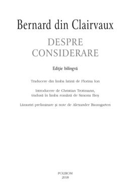 Copertă produs Despre considerare
