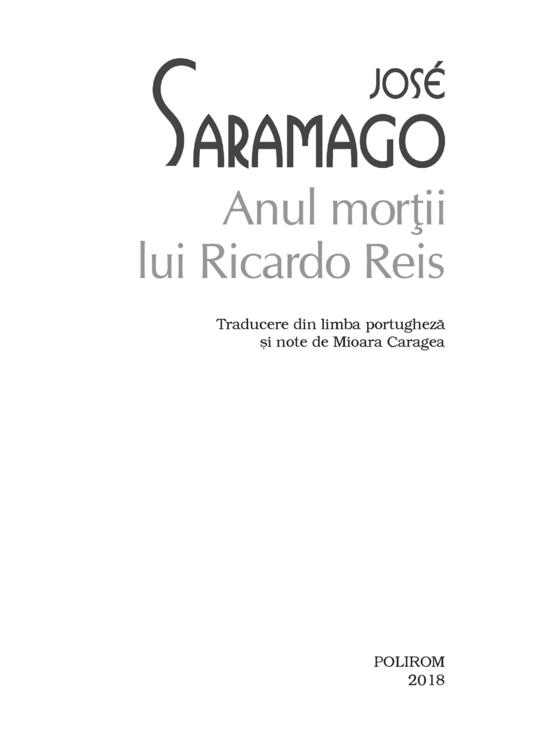 Copertă produs Anul morţii lui Ricardo Reis - gallery big 4
