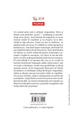 Copertă produs Singurătatea numerelor prime (Top 10+)