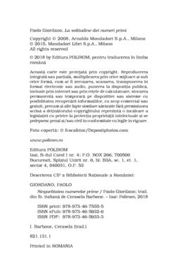 Copertă produs Singurătatea numerelor prime (Top 10+)