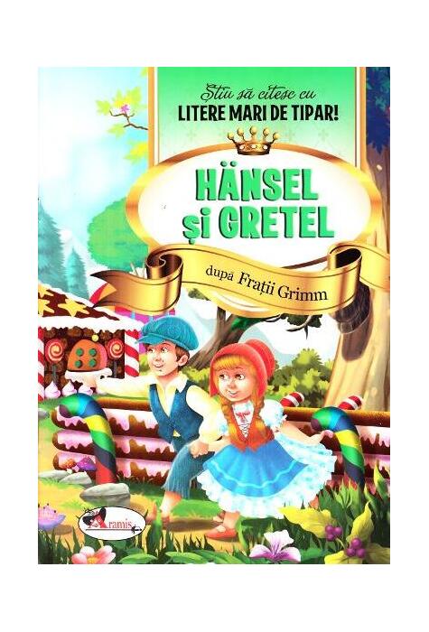Copertă produs Hansel și Gretel - Știu să citesc cu litere mari de tipar