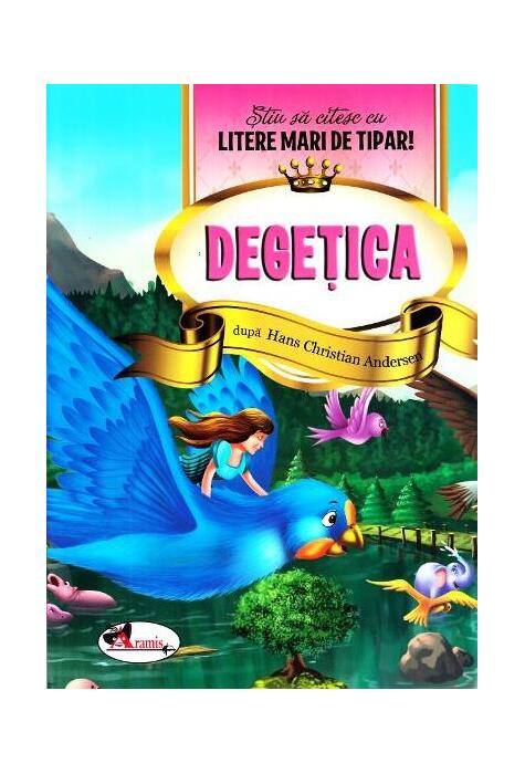 Copertă produs Degețica - Știu să citesc cu litere mari de tipar