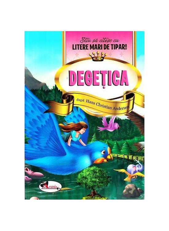 Copertă produs Degețica - Știu să citesc cu litere mari de tipar - gallery big 1