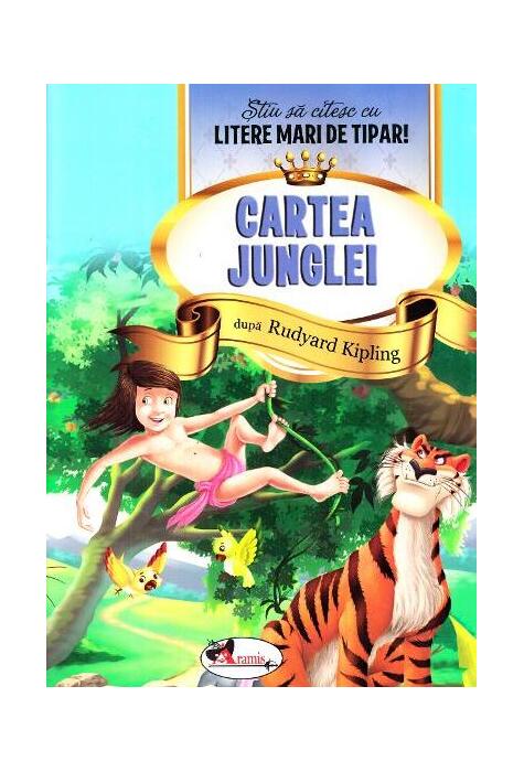 Copertă produs Cartea Junglei - Știu să citesc cu litere mari de tipar