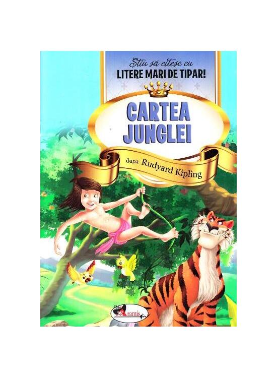 Copertă produs Cartea Junglei - Știu să citesc cu litere mari de tipar - gallery big 1