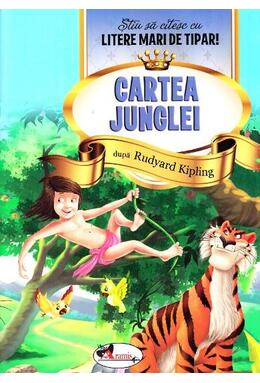 Copertă produs Cartea Junglei - Știu să citesc cu litere mari de tipar