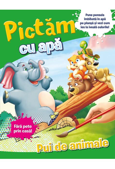 Copertă produs Pictăm cu apă. Pui de animale
