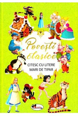Copertă produs Povești clasice. Citesc cu litere mari de tipar