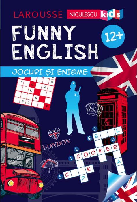 Copertă produs Funny English. Jocuri și enigme 12+ (Larousse)