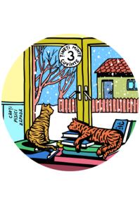 Copertă produs Coaster- Zapadă, pisici, cărți