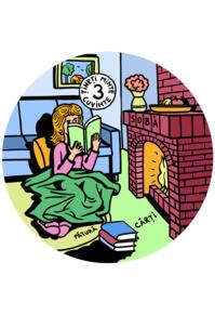 Copertă produs Coaster- Pătură, sobă, cărți