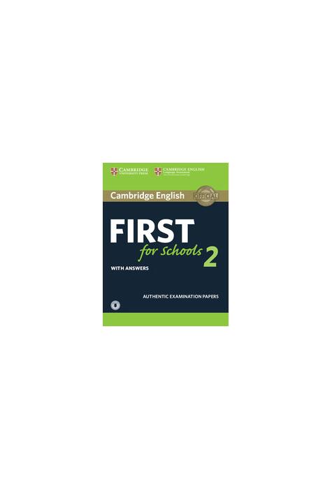 Copertă produs Cambridge English First for Schools 2 Student's Book with answers and Audio