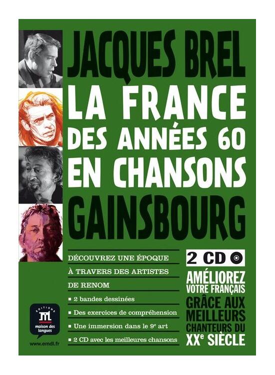 Copertă produs La France des ann&eacute;es 60 en chansons - Bande dessin&eacute;e + activit&eacute;s + 2 CD - gallery big 1