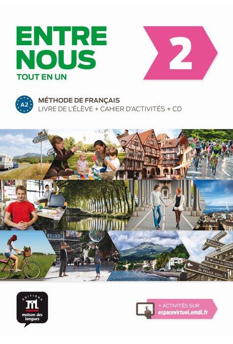 Copertă produs Entre nous 2: Livre de l'&eacute;l&egrave;ve + cahier d'activit&eacute;s + CD (A2)
