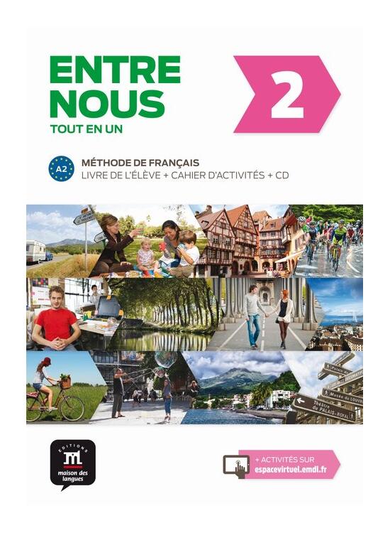 Copertă produs Entre nous 2: Livre de l'&eacute;l&egrave;ve + cahier d'activit&eacute;s + CD (A2) - gallery big 1