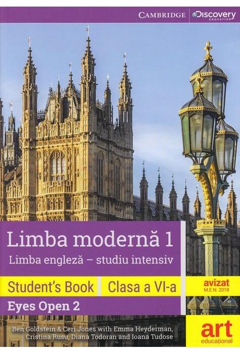 Copertă produs Limba engleză (studiu intensiv). Clasa a VI-a. Cartea elevului (Student's book - Eyes Open 2)