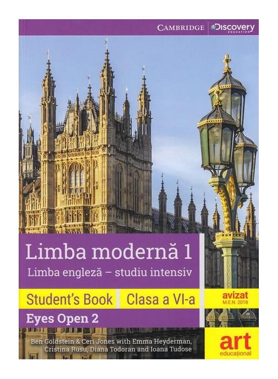 Copertă produs Limba engleză (studiu intensiv). Clasa a VI-a. Cartea elevului (Student's book - Eyes Open 2) - gallery big 1