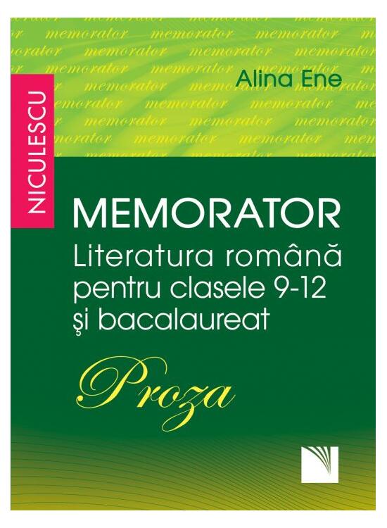 Copertă produs Memorator. Literatura rom&acirc;nă pentru clasele 9-12 și bacalaureat. PROZA - gallery big 1
