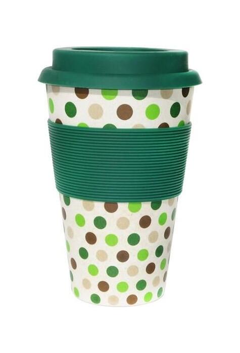 Copertă produs Cană de voiaj - Green Polka