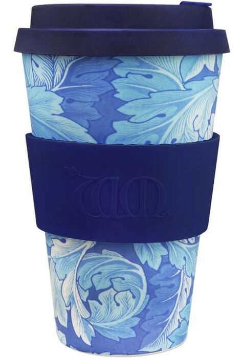 Copertă produs Cană de voiaj - William Morris Acanthus with Deep Blue Silicone