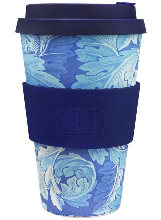 Copertă produs Cană de voiaj - William Morris Acanthus with Deep Blue Silicone - gallery big 1