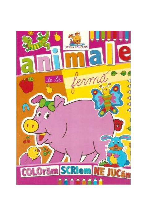 Copertă produs Animale de la fermă. Carte de colorat