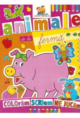 Copertă produs Animale de la fermă. Carte de colorat