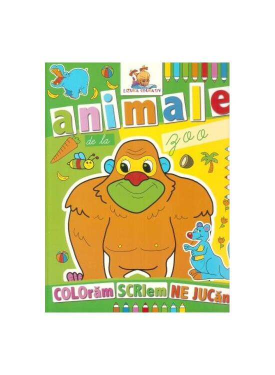 Copertă produs Animale de la zoo. Carte de colorat - gallery big 1